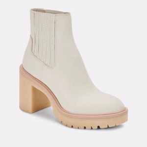 BRAND NEW! Never Worn! Dolce Vita Caster H20 Booties - Ivory Leather